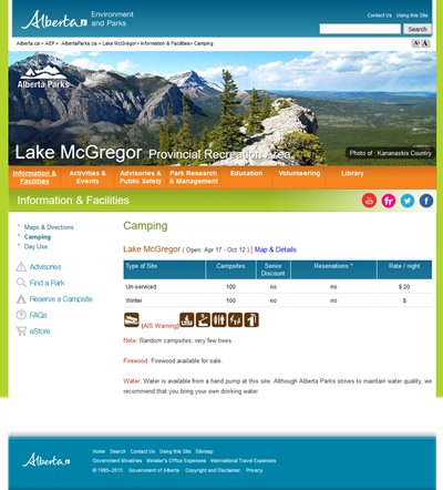 Lake McGregor Campground